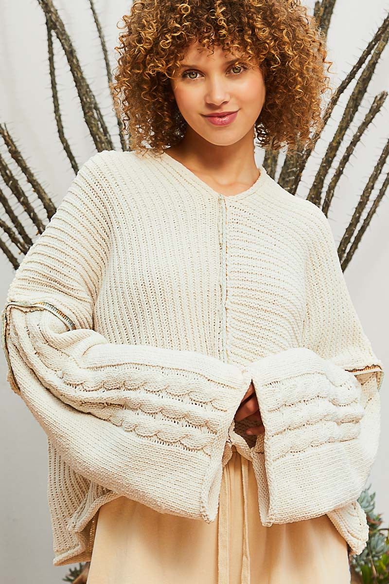 Cream knit sweater