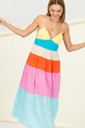 Its Me Colorblock Cami Dress