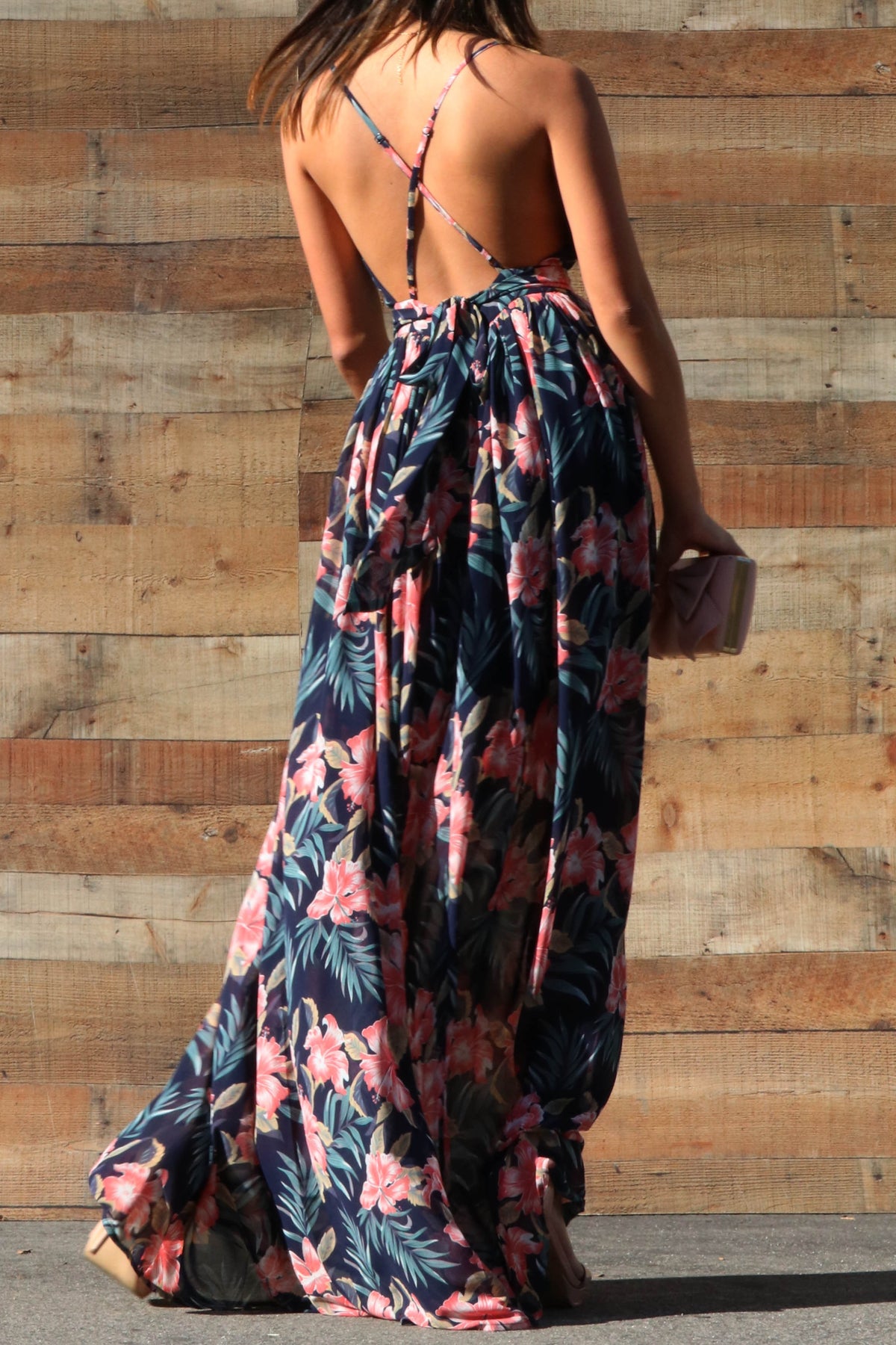 First Glance Navy Floral Maxi