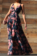 First Glance Navy Floral Maxi