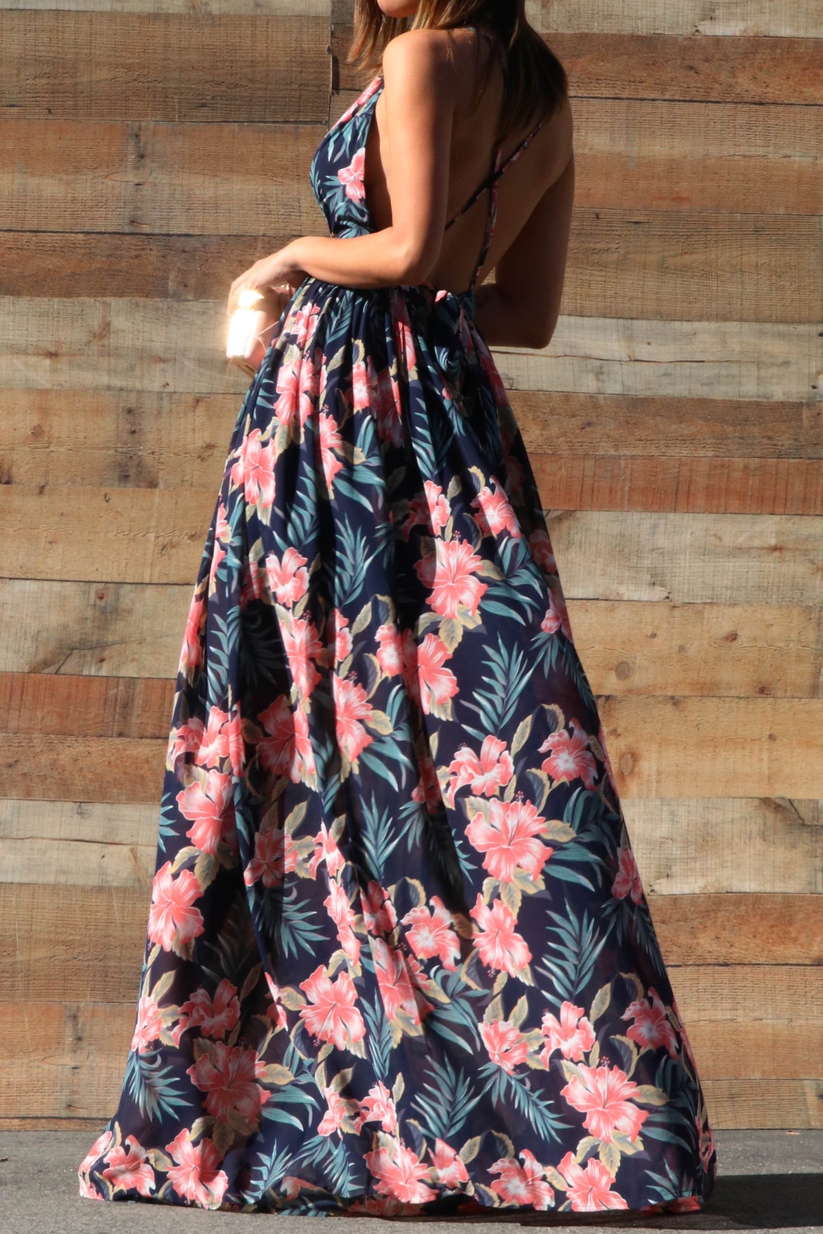First Glance Navy Floral Maxi