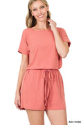 The Easy Romper In Ash Rose
