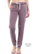 Vintage Plum Burn Out Joggers