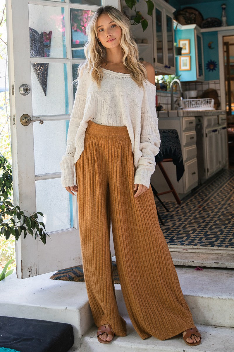 Claire Flare Ribbed Pants