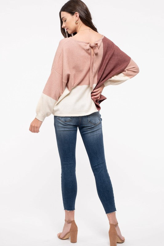 All You Need Color Block Sweater