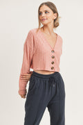 Coral Cropped Cardi