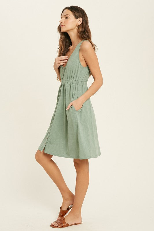 Have to Have It Sage Jersey Mini Dress