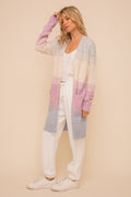 Rae Multi Cardigan In Pink