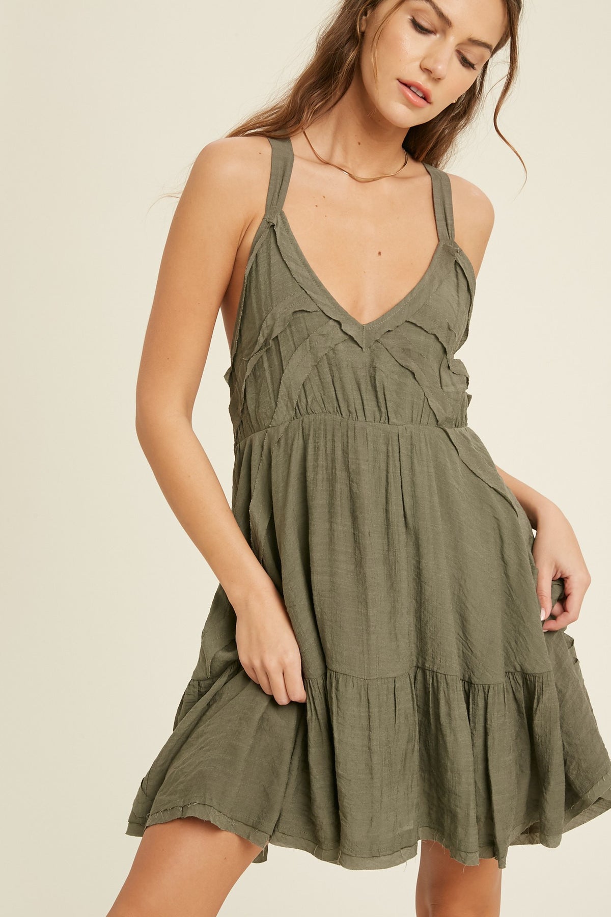 Call Me Yours Dress In Olive