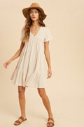 Hacci Cream Oat Boho Dress