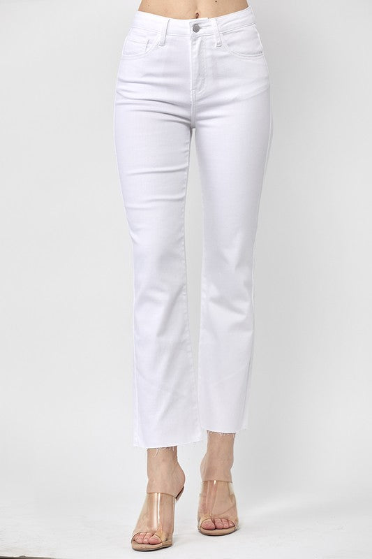 White Mid Rise Jeans