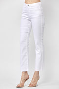 White Mid Rise Jeans