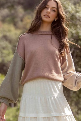 Come Together Color block Sweater