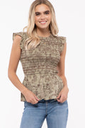 Falling In Olive Peplum