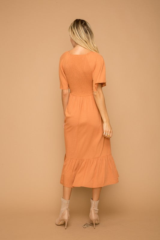 Orange You Glad Midi Dress