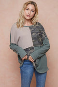 Army Color Block Top