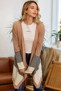 Bare The Cold Color Block Cardigan