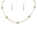 Mint Daisy Necklace and earrings