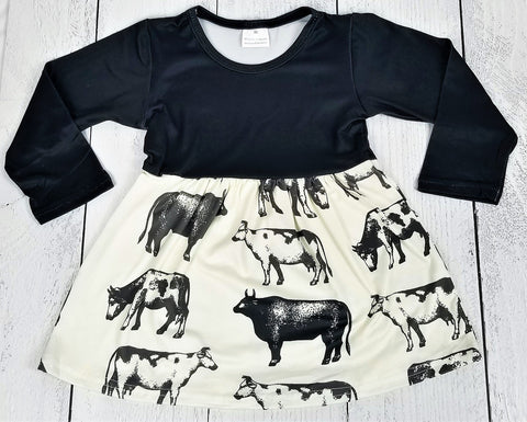 Black & Ivory Moo Cow Dress