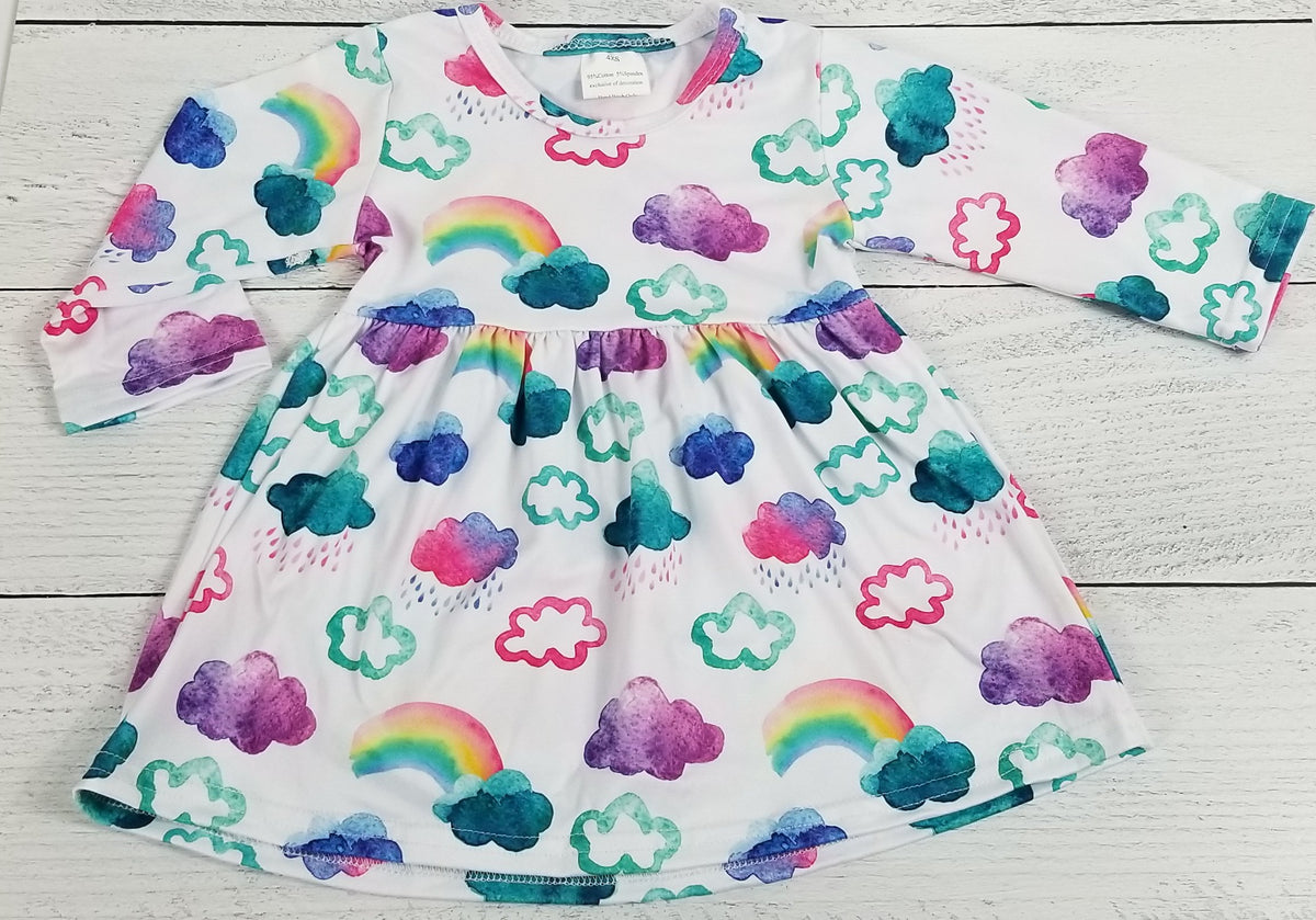 Watercolor Clouds 'n Rainbows Dress [NEW, Ready to Ship!]