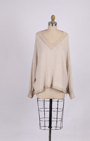 The Hannah Sweater In Cream Oat