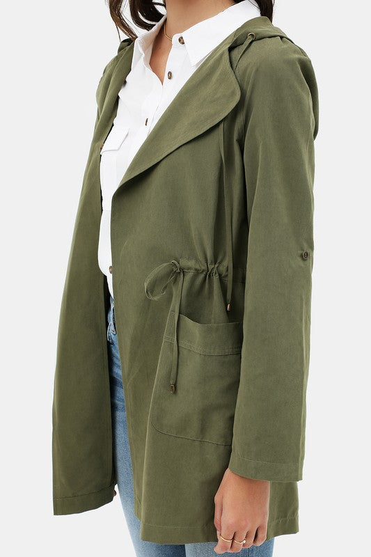 Oversized Hooded Long Line Jacket