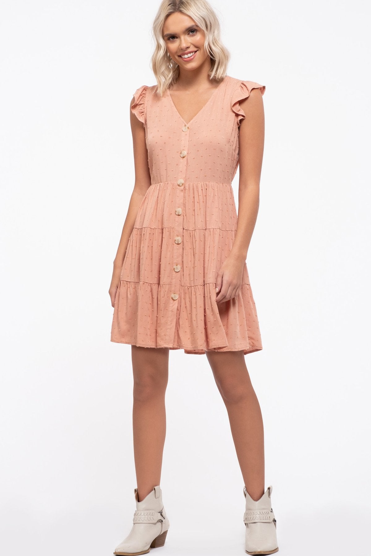 Share Your Love Dress In Dusty Peach