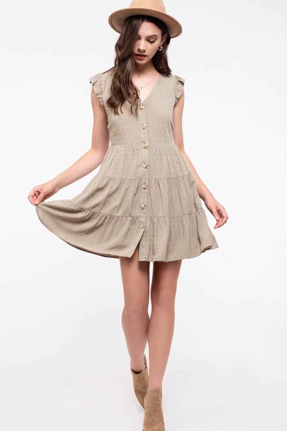 Share Your Love Dress In Olive