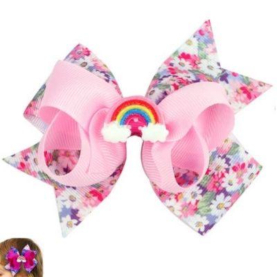 Floral Rainbow 4.5" Hairbow [PREORDER]