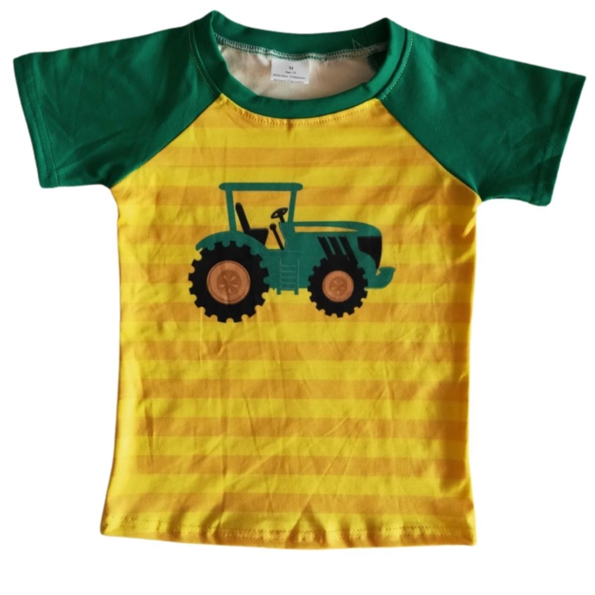 Green & Yellow Tractor Cutie Sibling Set: Tee [PREORDER]