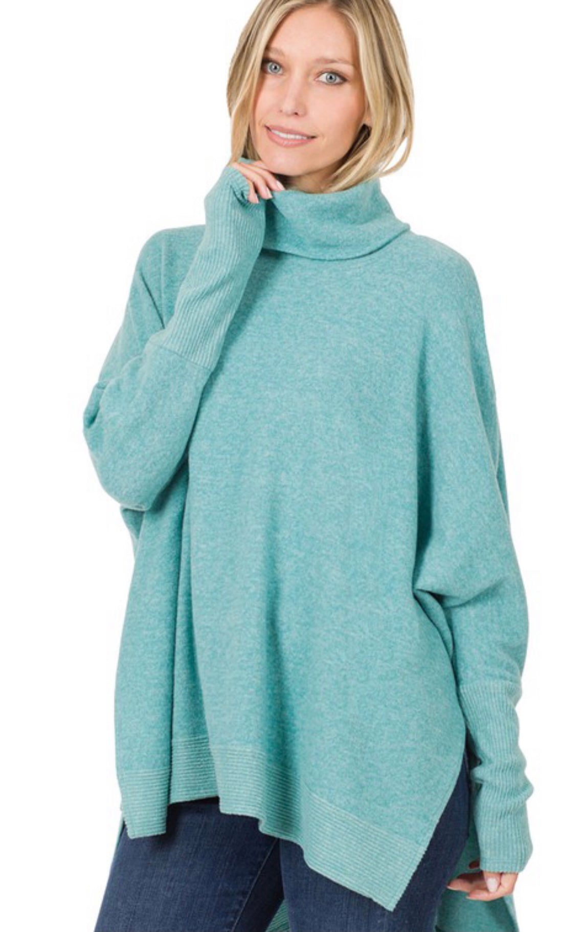The Sweater You Need In Dusty Teal