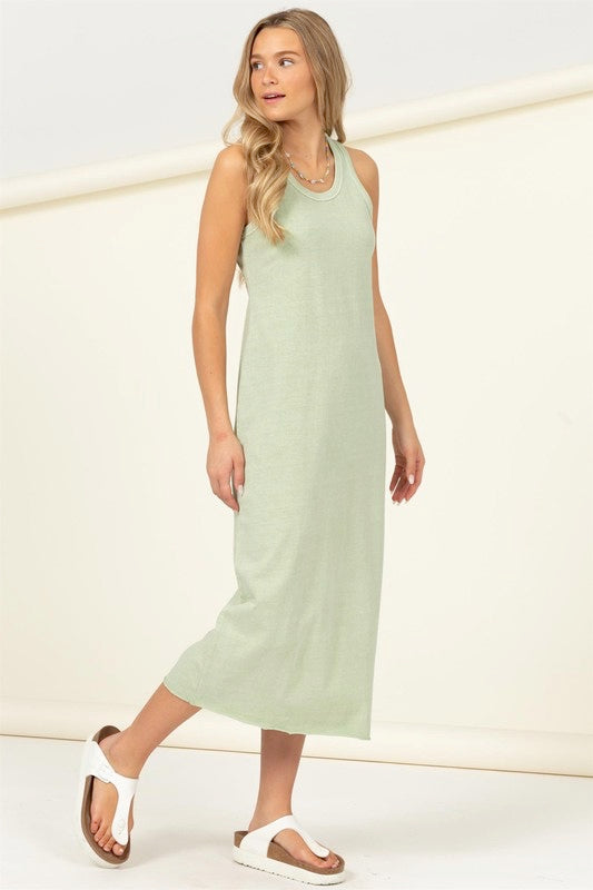 Casual in Pastel green dress