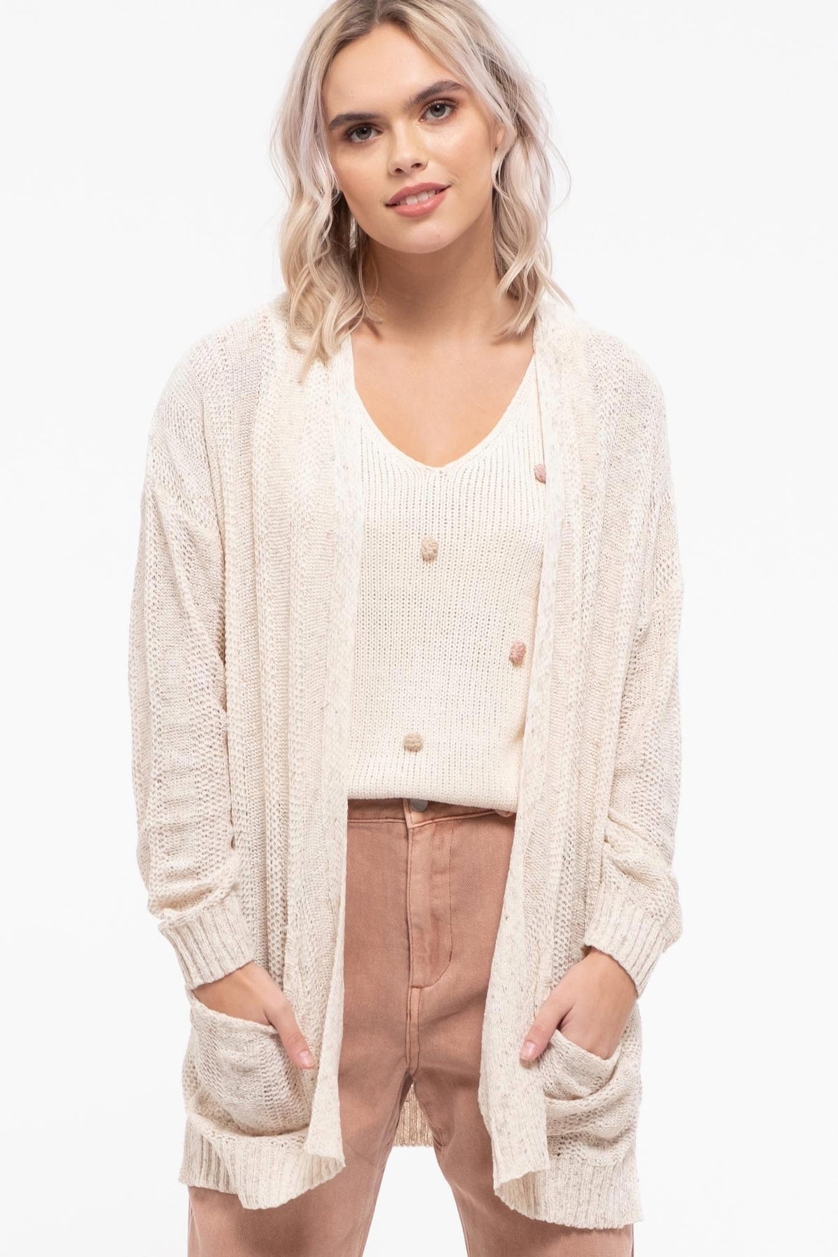 Any Where Any Time Cardigan -Thigh Length