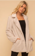 White Cream Faux Fur Jacket