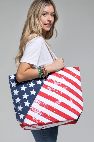 Distressed American Girl tote