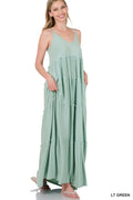 Never Wait Tiered Maxi In Light Green