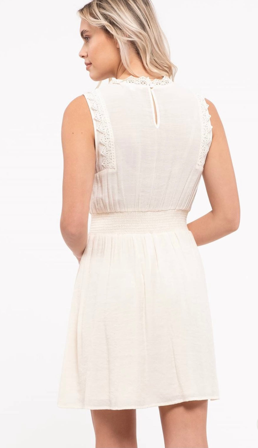 Wanting More Ivory Embroidered Dress