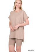 Comfort days short Set In Ash Mocha