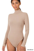 At last mocha turtleneck bodysuit