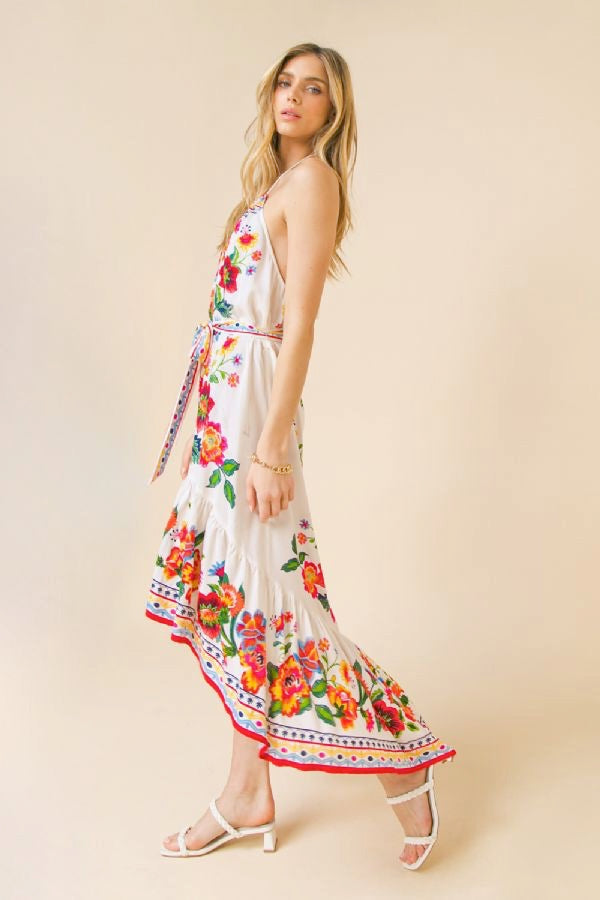 Loving Floral Halter Dress RESTOCK