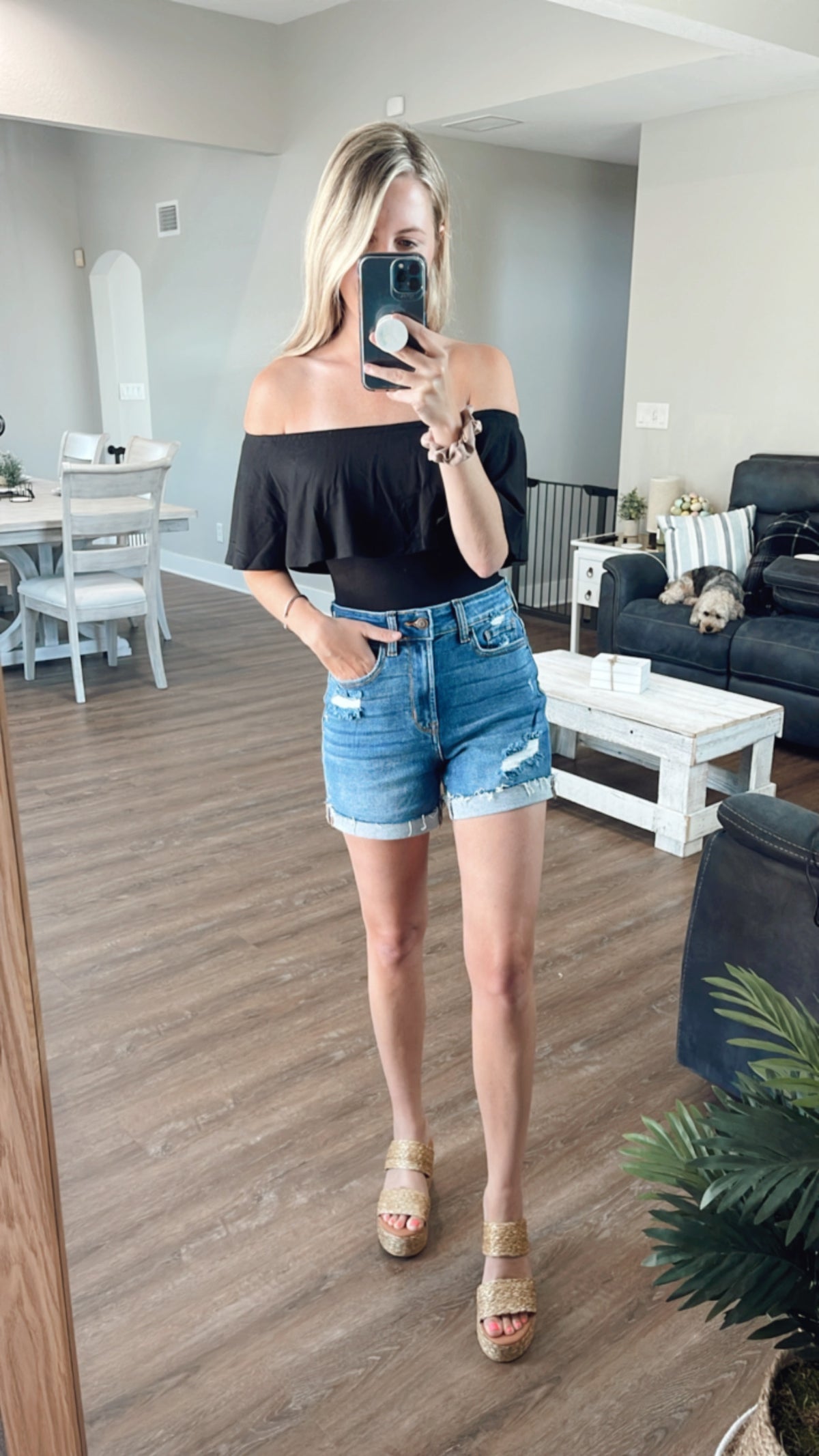Two way off the shoulder Bodysuit