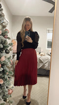 Deep Rose Pleated skirt