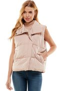 Puffer vest In beige