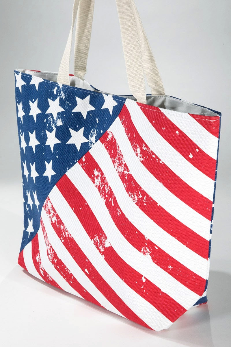 Distressed American Girl tote