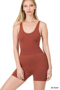 Say Yes Seamless Romper in Rust
