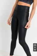 Zipper Faux Leather Leggings