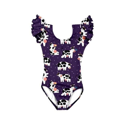 ComfyCute Lil' Leotard - Silly Purple Cows [PREORDER]